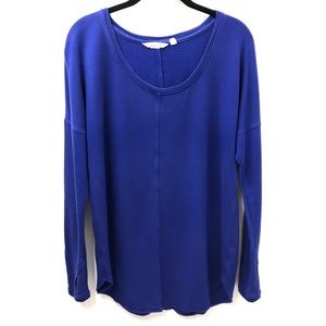 Athleta Blue Oversized Long Sleeve Top Womens Size S